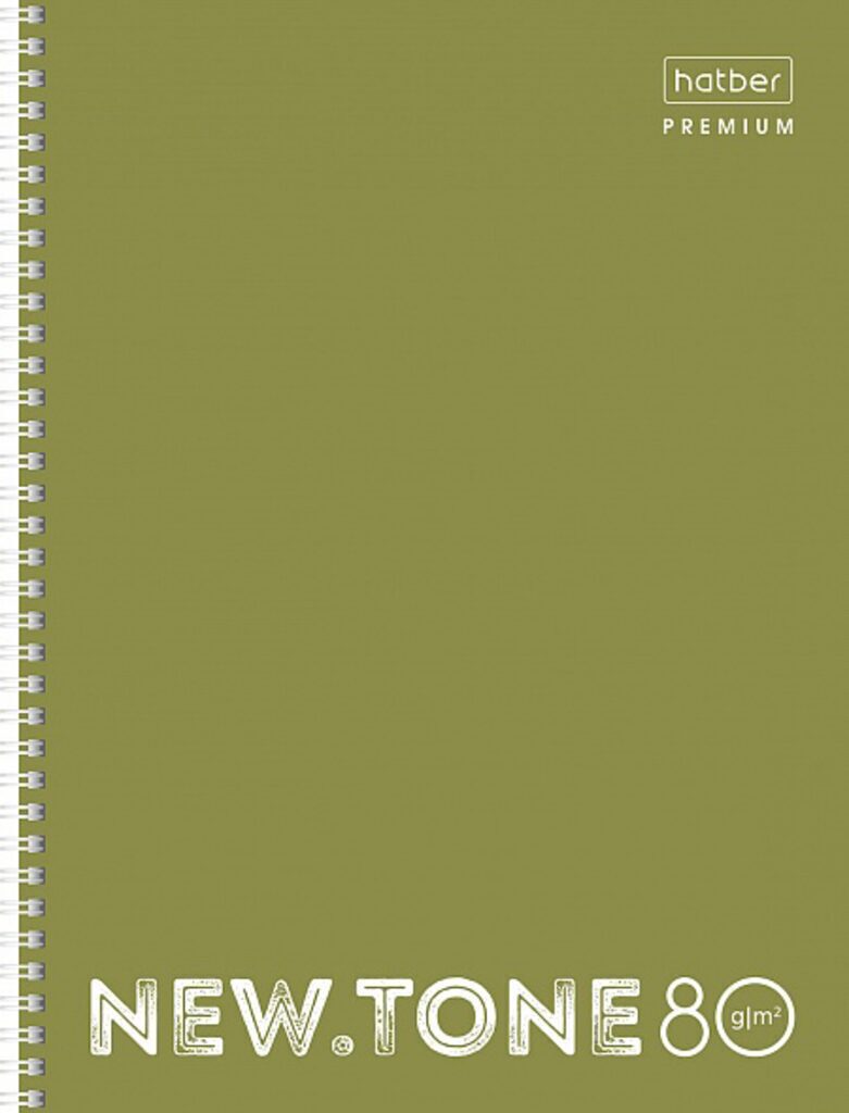 Тетрадь А4  80л ЛИН. гребень Hatber "NEWtone PASTEL Олива" многоуровн.перфор., глянц.лам.*