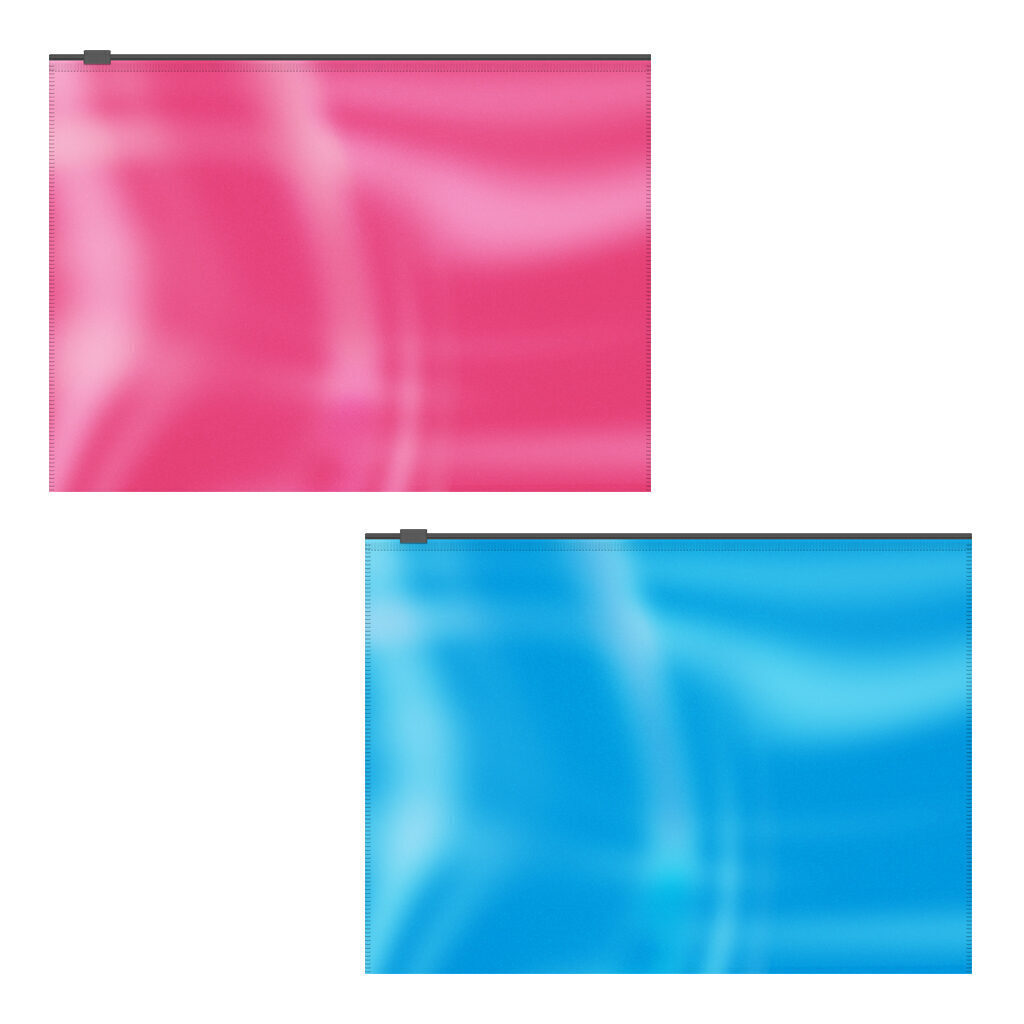 Набор конвертов на молнии В5  Glossy Bubble Gum, арома(4шт.в уп.ассорти)