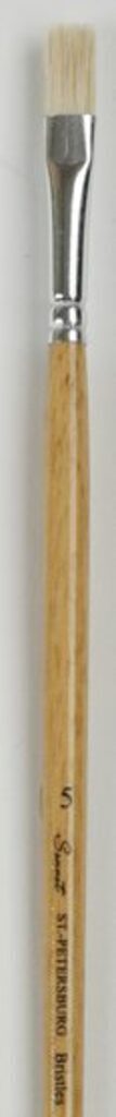 Кисть щетина плоская №  5  "Сонет" длинная ручка