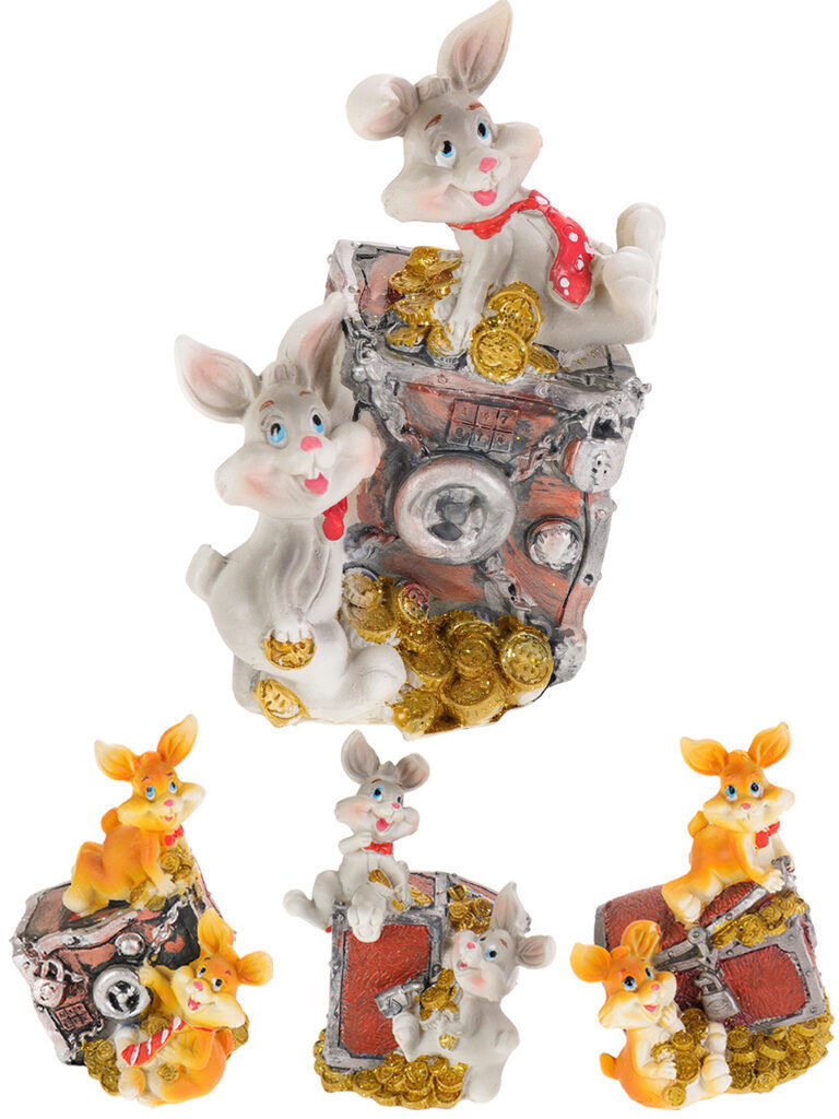 Копилка "Зайка с сундуком"