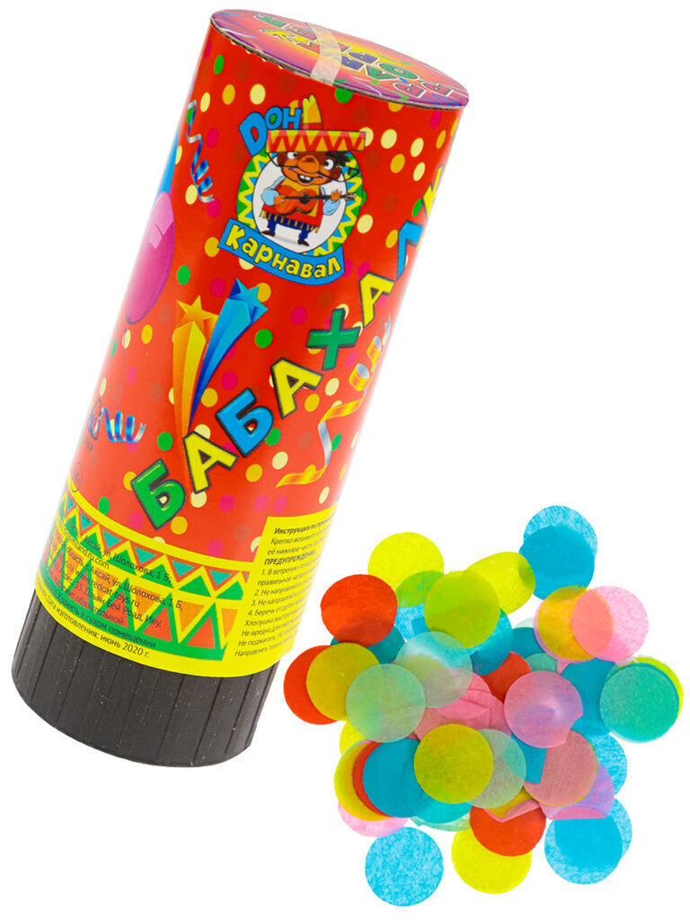 Хлопушка пневматическая "Бабахалка" 11см круг, бумага