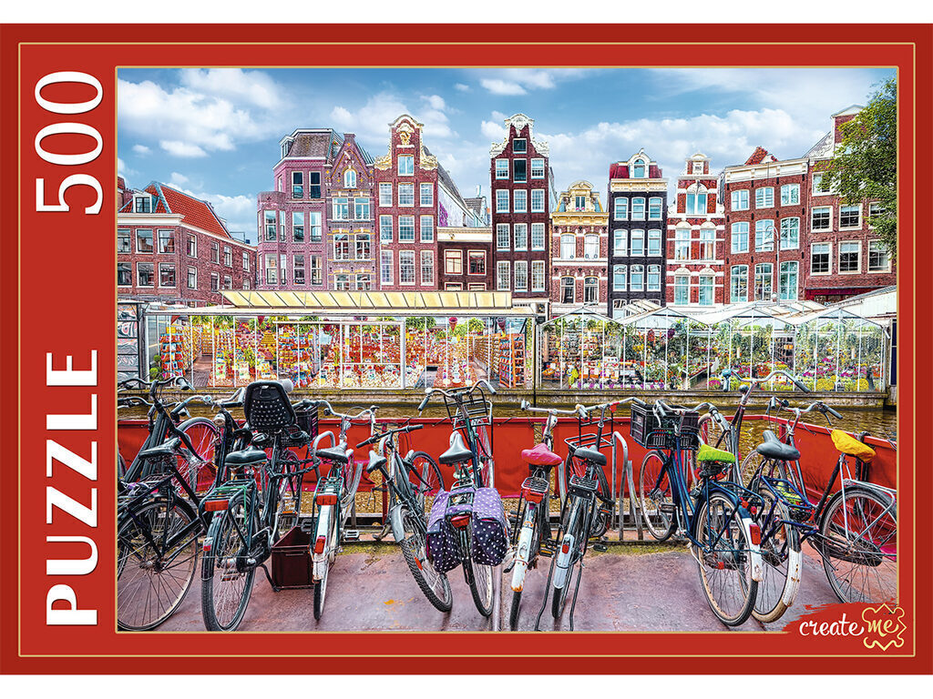 Пазлы  500 элементов  480*330мм. "Цветочный рынок в Амстердаме"