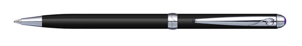 Ручка подарочная шариковая PIERRE CARDIN SLIM, корпус черный, латунь,сталь и хром