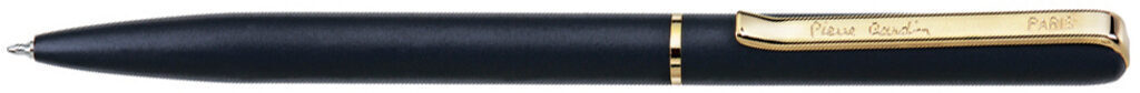 Ручка подарочная шариковая PIERRE CARDIN Gamme, корпус матовый черный/латунь, сталь с позолотой
