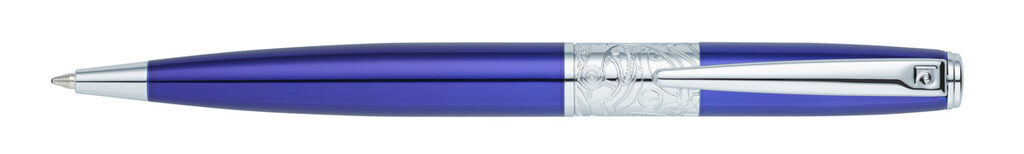Ручка подарочная шариковая PIERRE CARDIN BARON, корпус синий латунь и лак. детали- сталь,хром