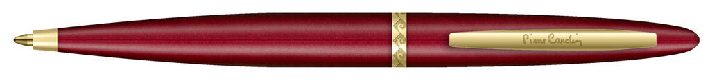 Ручка подарочная шариковая PIERRE CARDIN CAPRE, корпус  красный/латунь, сталь , позолота