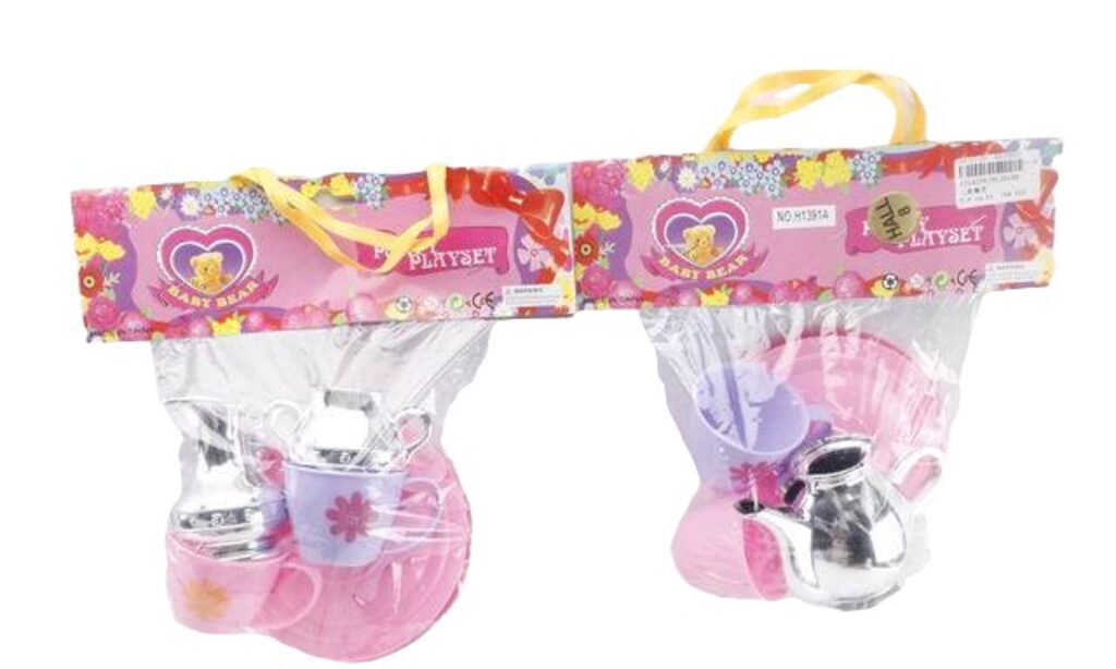 Игровой набор для девочек "Чайный сервиз" 2 вида микс 7;8 предм. в пакете