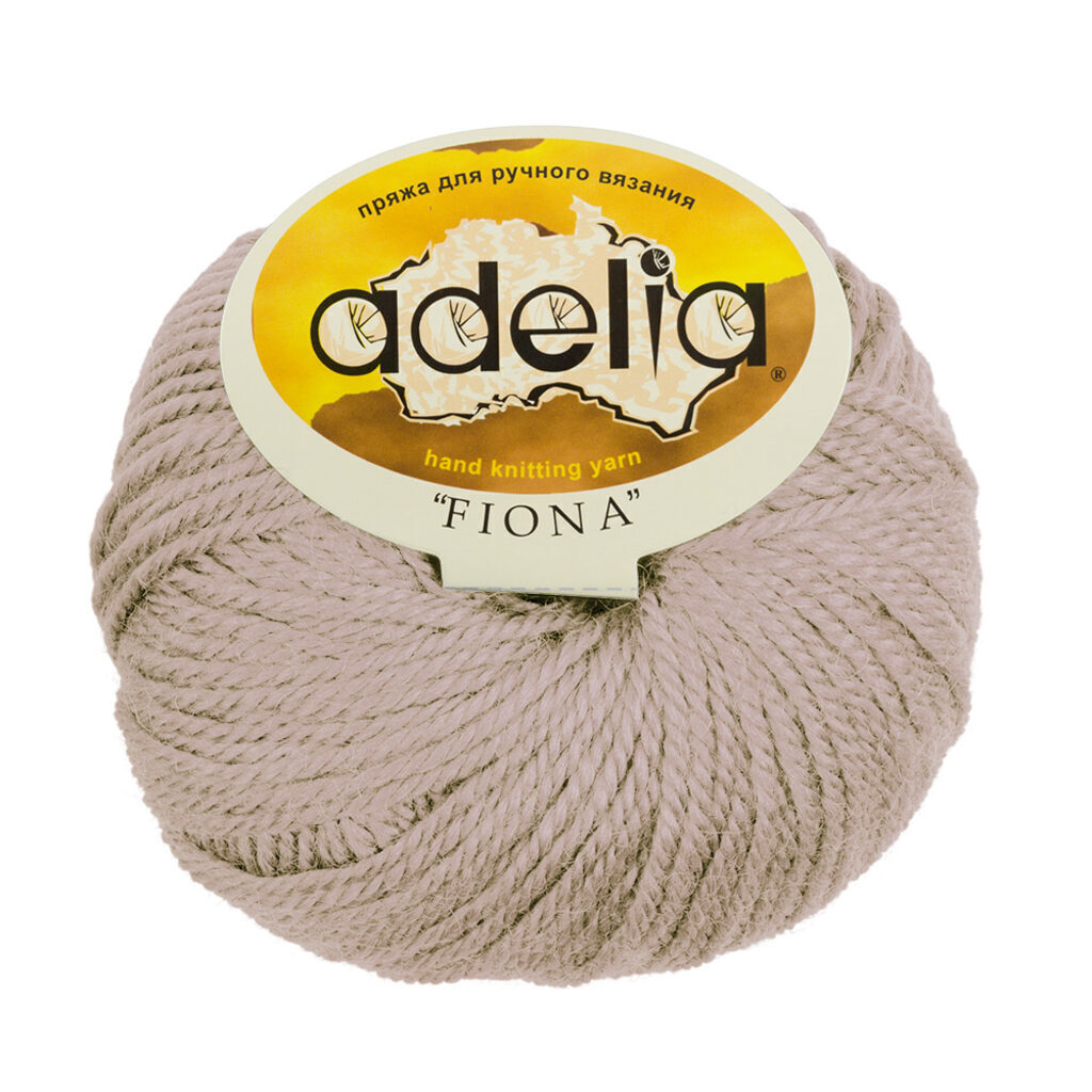 Пряжа 90 м ± 3 м , 50гр  50% шерсть, 50% акрил  ADELIA "FIONA" бежевый