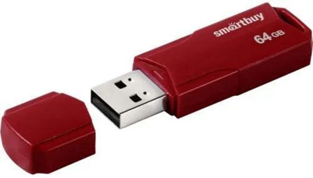Флеш-драйв  64 GB USB 2.0 Smartbuy CLUE Burgundy