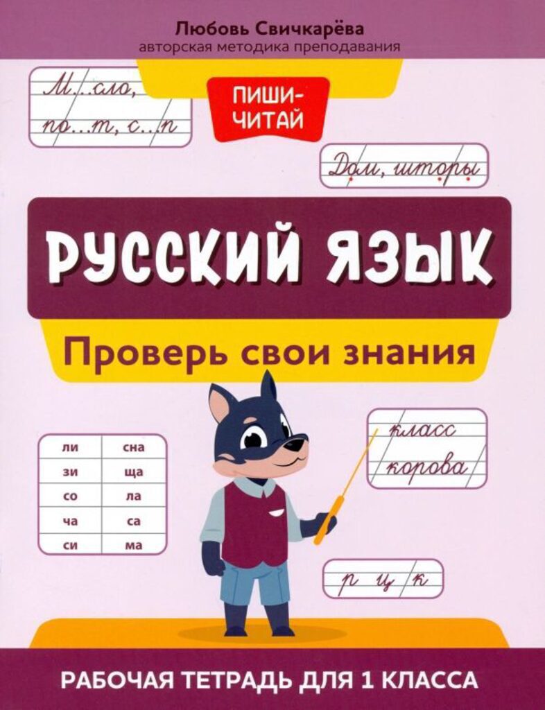Книга "Пиши-читай. Русский язык: проверь свои знания: рабочая тетрадь для 1 класса" А4 40стр.*