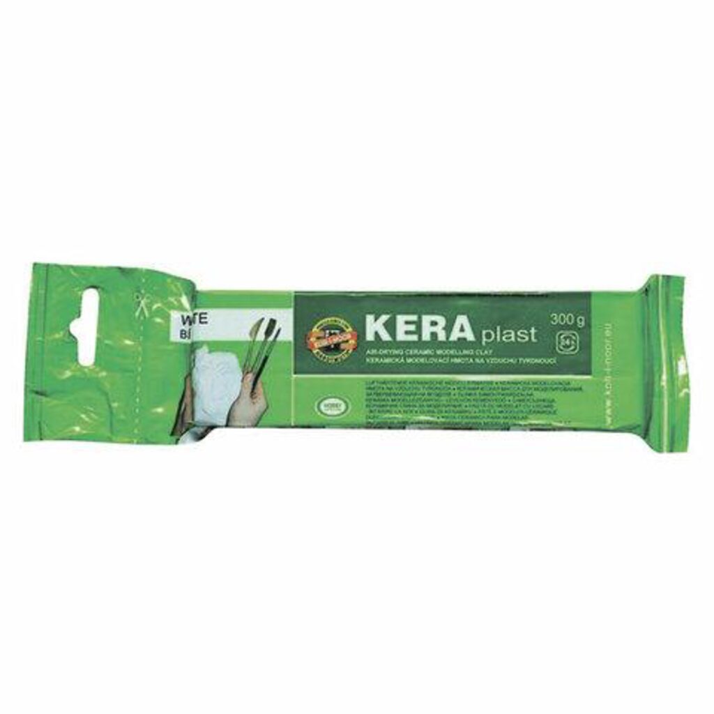 Глина для лепки KERAPLAST, белая 400гр., облегч. самозатвердевающая