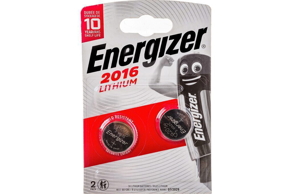 Батарейка-таблетка  CR-2016  ENERGIZER, блистер, цена за 1 шт