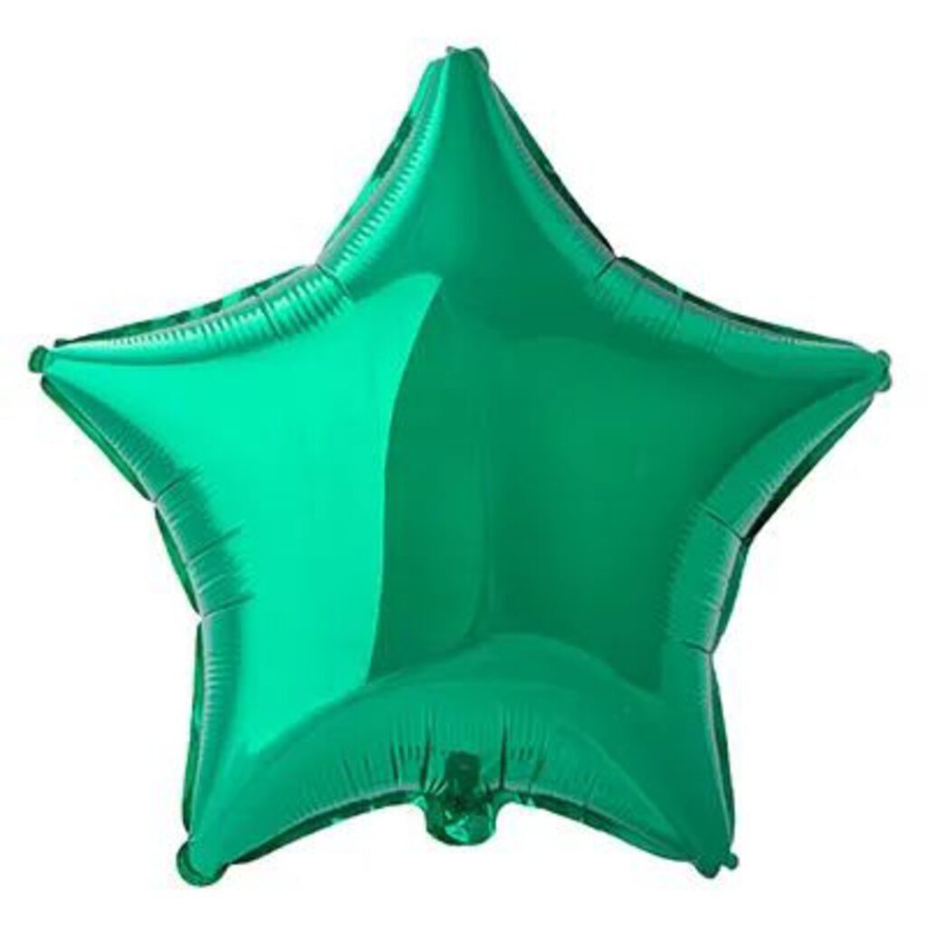Шар фольга 32" Звезда "Металлик Green" 81 см