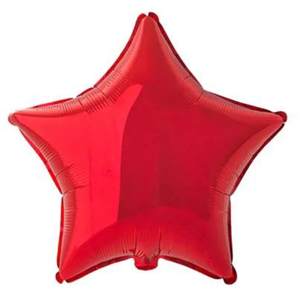 Шар фольга 32" Звезда "Металлик Red" 81 см
