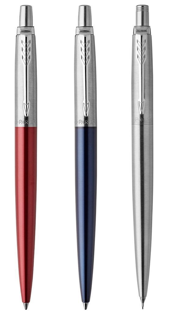 Набор Parker London Trio: шариковая ручка Red CT + гелевая ручка Blue CT + карандаш Stainless Steel