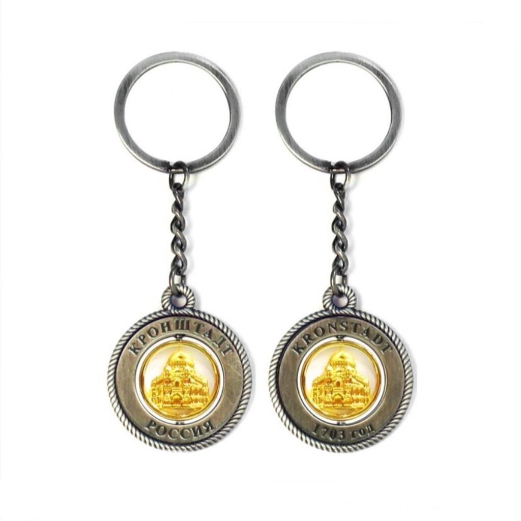 Брелок метал. "Кронштадт. Морской Никольский Собор" олово