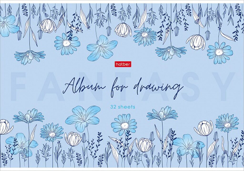 Альбом А4 32л скоба "Wonderful Flowers" тисн.,  пл. 100 гр/м