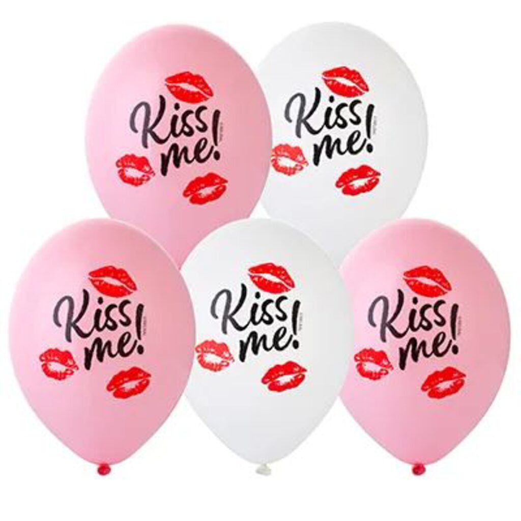 Шар с рисунком 14" "Kiss Me" 36 см ассорти 50 шт. в уп.*