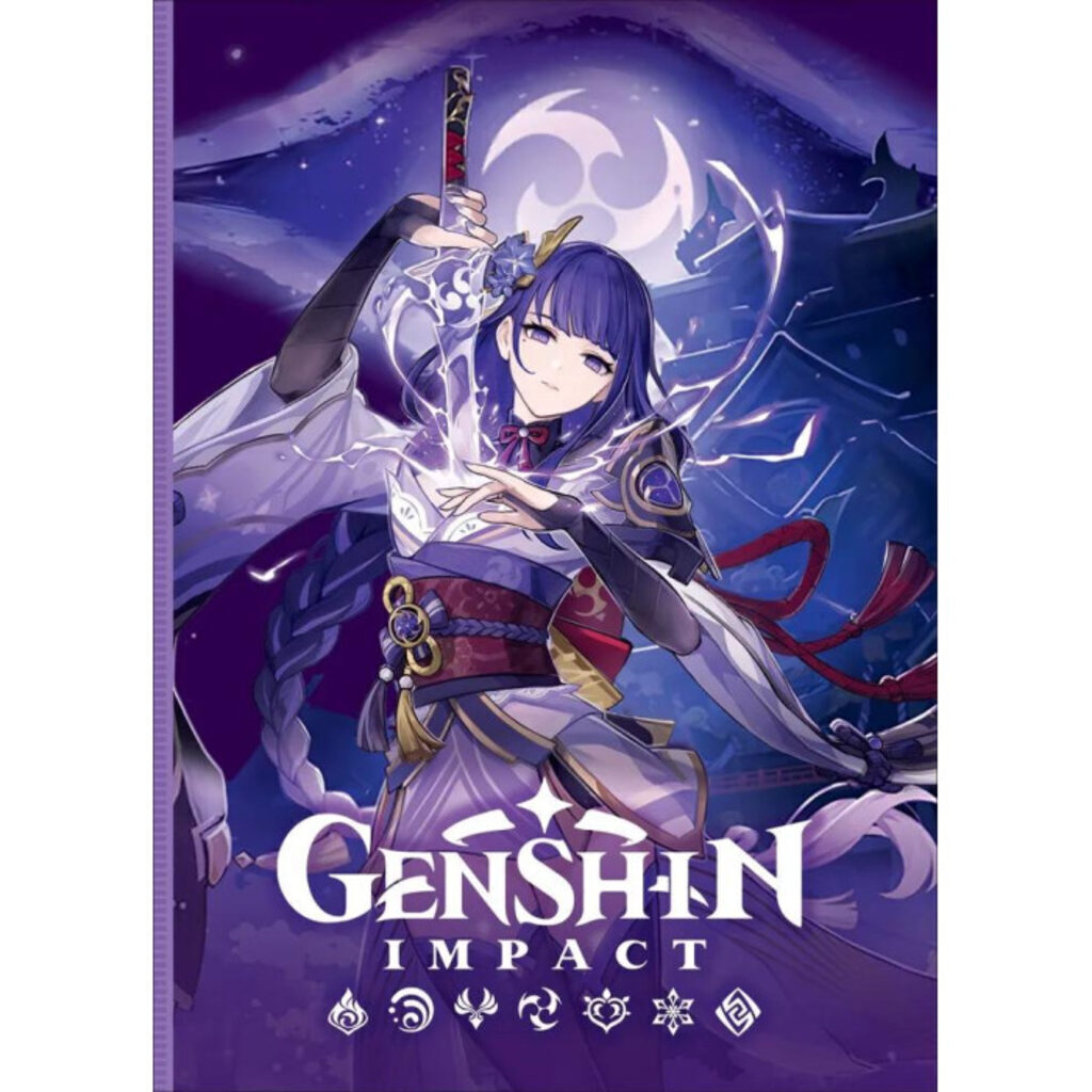 Genshin Impact на каждый день с наклейками А5 (фиолетовый) 64стр. интегр. обл.