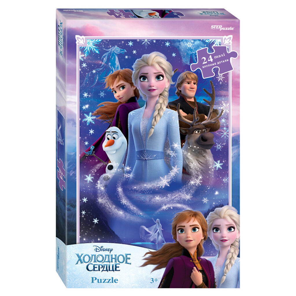 Пазлы МАКСИ 24 элемента  500*345мм.  "Холодное сердце (new)" Disney