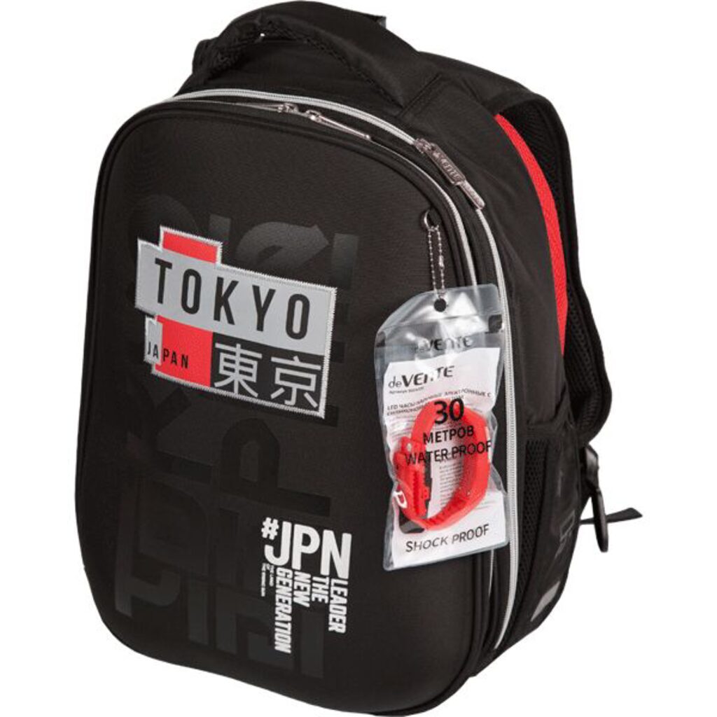 Рюкзак школьный 38*29*17см deVENTE Choice Lite. Tokyo",2 отд на молн,2 карм.