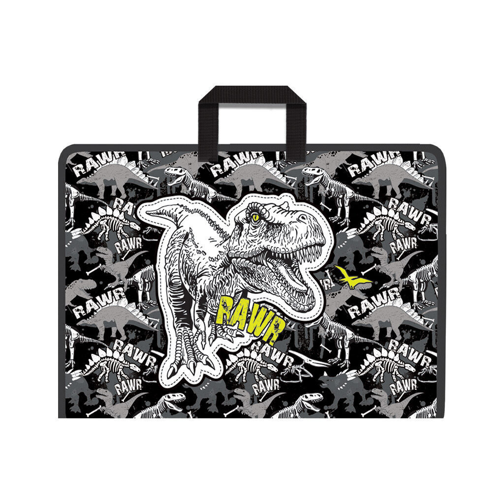 Папка А3 (460*316*30) с ручками, молния, пластик "Dinosaur Park