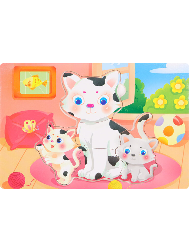 Пазл-рамка деревянная  22*15см "Котята"