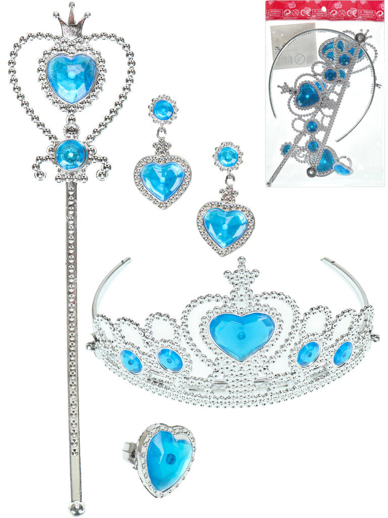 Набор "Маленькая королева" корона,клипсы,кольцо,2 палоч. 30 см