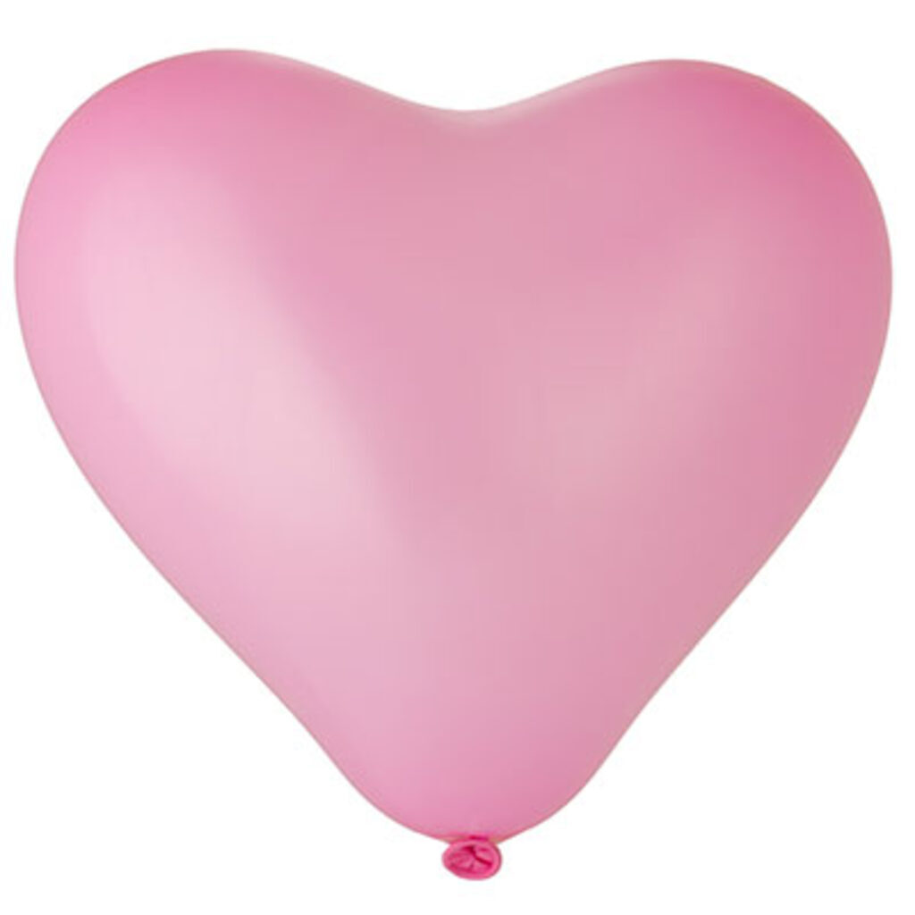 Шар фигурный  10"  Сердце, пастель розовое  50 шт. в уп.