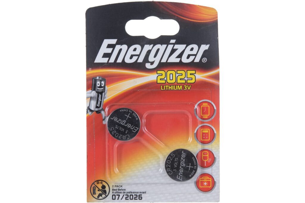 Батарейка-таблетка  CR-2025  ENERGIZER, блистер, цена за 1 шт