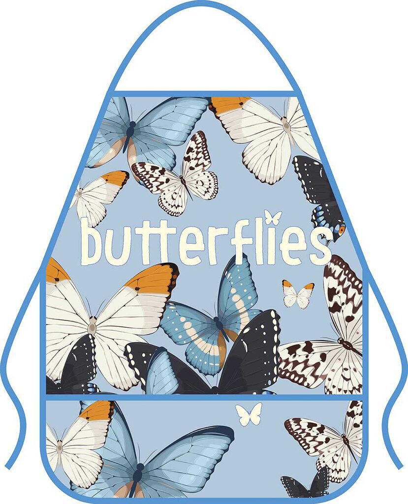 Фартук для труда 490*390мм 2 кармана "Butterflies"
