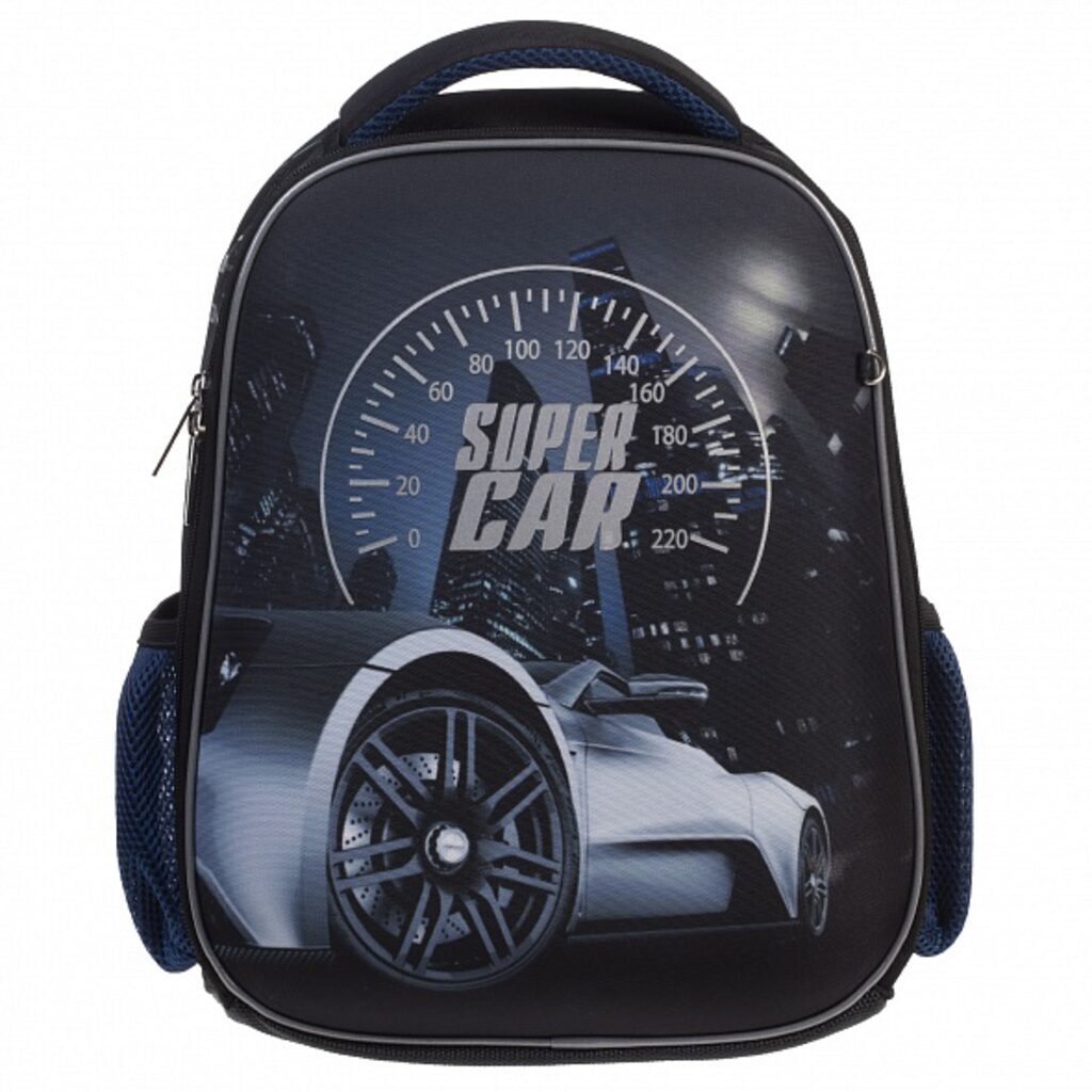 Ранец школьный 38*29*16см Hatber Ergonomic light "Super car" EVA
