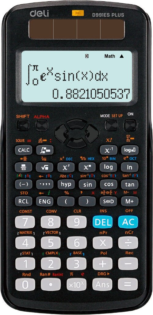 Калькулятор  научный Deli , черный, 3-х строчный