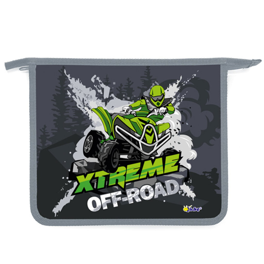 Папка д/тетрад. А5 (240*205*45) 1отд. молния сверху, пластик "Off road" диз.с двух сторон