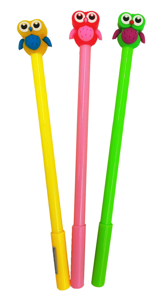 Ручка гелевая "Совы" синяя, 0,5мм