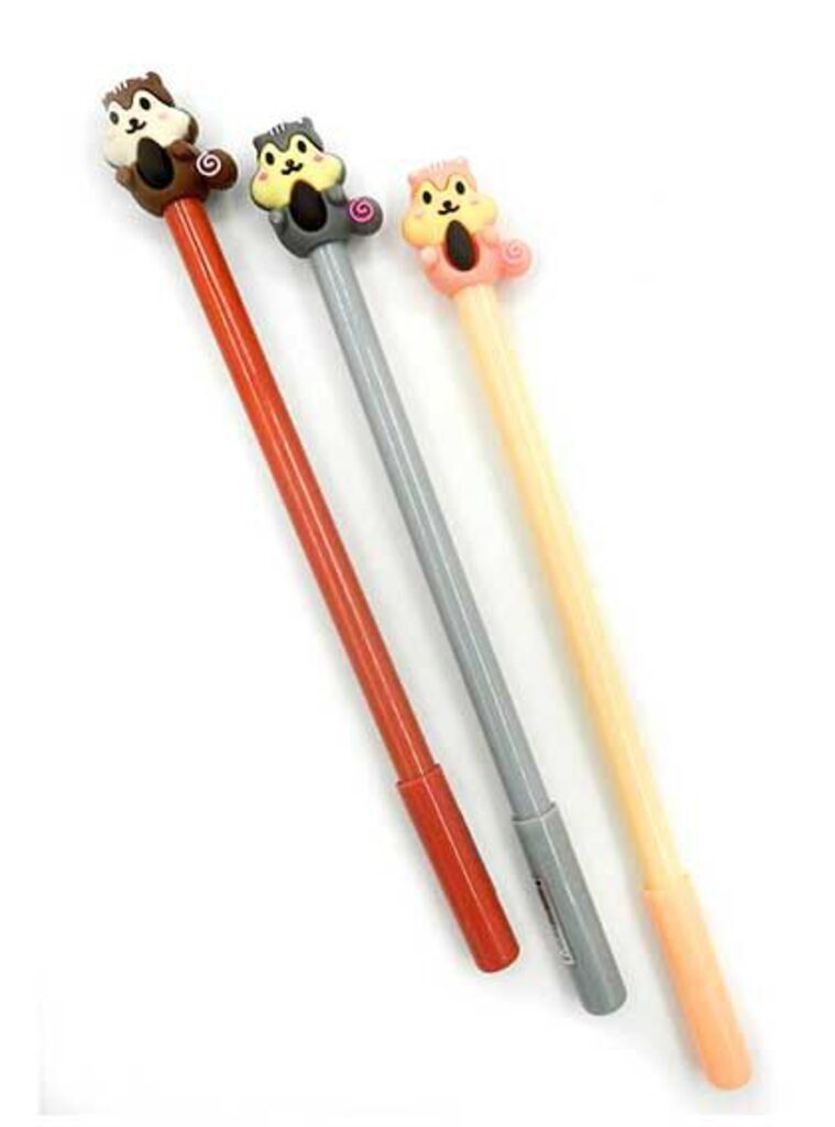 Ручка гелевая "Бурундуки" синяя, 0,5мм