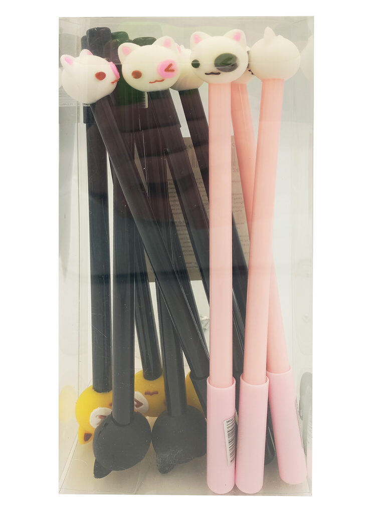 Ручка гелевая "Котики" синяя, 0,5мм