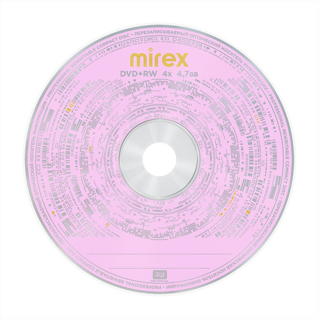 Диск DVD+RW Mirex 4х емкость 4,7Gb  10шт. в банке