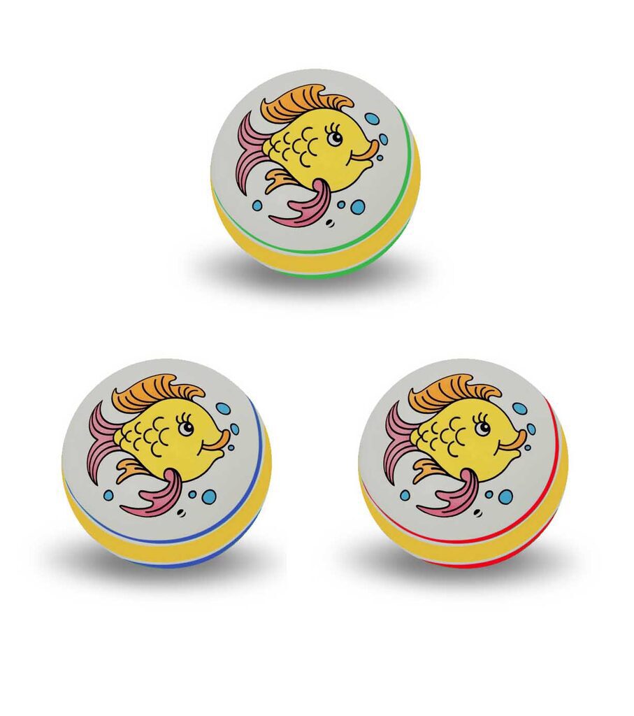 Мяч детский резиновый 10см "Рыбка"