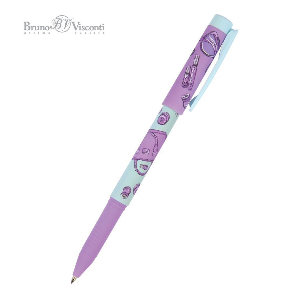 Ручка шар. BV "FreshWrite. Life Style. Lilac dream", 0.7мм, синяя