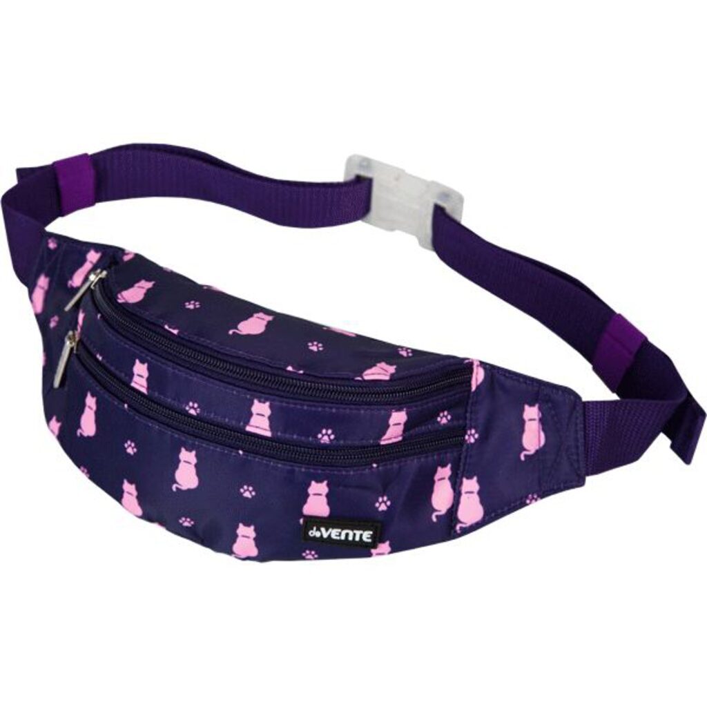 Сумка поясная 26*10*7см deVENTE "Limited Edition. Cats" 1отд., 1карман