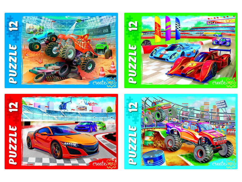 Пазл 12 элементов 17*13см "Крутой вираж"