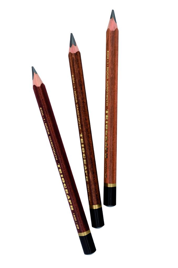 Набор карандашей  Koh-I-Noor  3шт. 1833 Jumbo TRIOGRAPH ,2В-6В , блистер