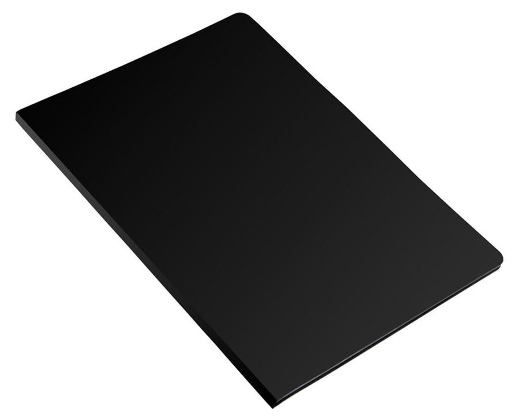 Папка 2 кольца 18 мм 0,4 мм пластик А4 черная