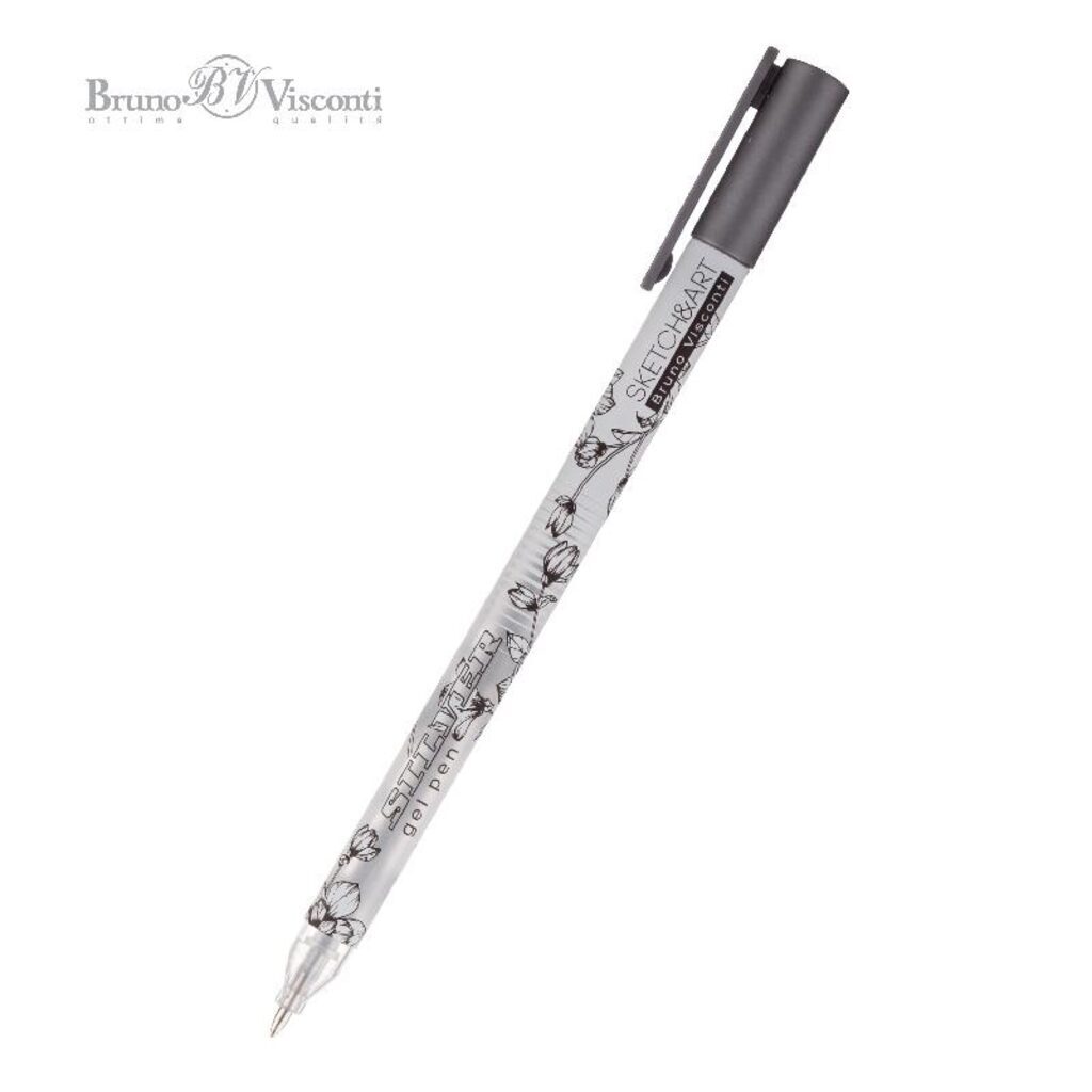 Ручка гелевая Sketch&amp;amp;Art  0,8мм "Uni Write" серебряная