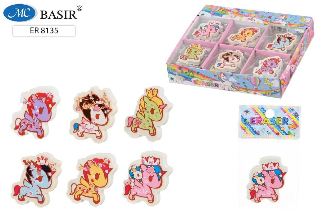 Ластик Basir "Единорог" 43*30мм, фигурные*