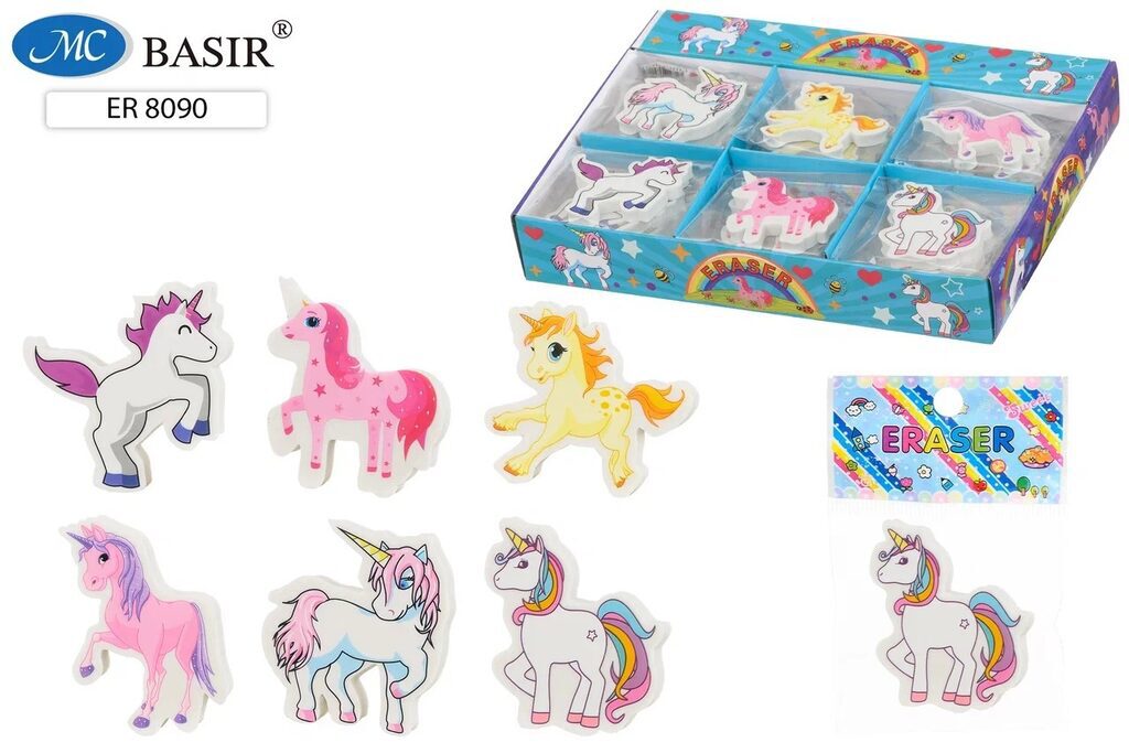 Ластик Basir "Единорог" 50*45мм, фигурные*