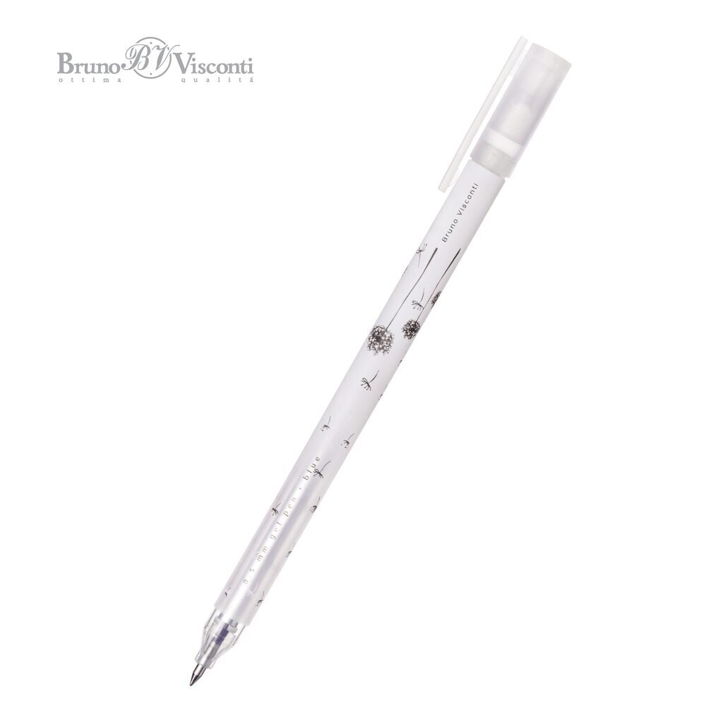 Ручка гелевая BV  0,5мм "UniWrite. Одуванчики" синяя