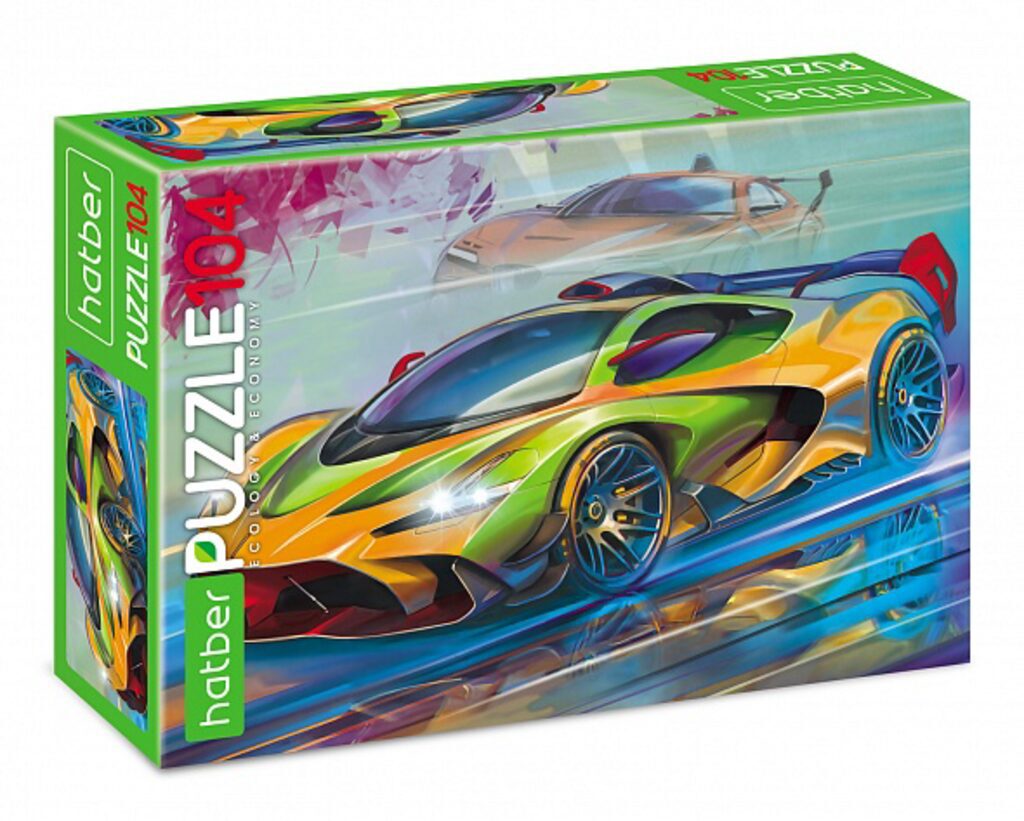 Пазлы  104 элементов  220*320мм. "Скорость и мощь"