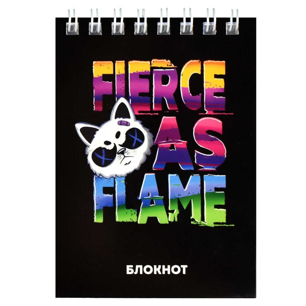 Блокнот А7  40л гребень "Цветные буквы" клетка